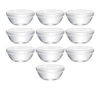 COLLBATH Cuencos Multiusos para Comida y Postres 10 Piezas de Vidrio Transparente, Recipientes para Ensaladas y Fideos Ideales para Uso Doméstico