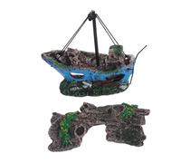 COLLBATH Decoración Acuario Náufrago y Corteza de Árbol de Resina Hueco para Tanque Peces Betta Camarones Hábitat Natural Resistente y Detallado