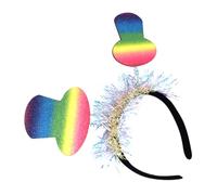 COLLBATH Diadema Arcoíris Colorida Para Fiesta, Accesorio Liviano 1 Unidad Tamaño Pequeño, Diadema Creativa Para Niñas y Disfraces, Uso En Cumpleaños y Cosplay