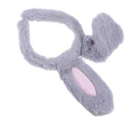 COLLBATH Diadema Con Orejas De Conejo Agrupado Blanco Diademas De Niñas Fiesta Conejito Venda Chico Accesorios Para El Cabello Para Niñas Diadema De Orejas Banda Pelo Chicas Gris Felpa