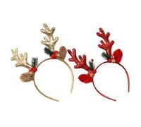 COLLBATH Diadema de Cuernos de Reno para Niños Plástico Resistente y Acabado Fino, Accesorio Navideño Adecuado para Juegos de Rol y Disfraces de Navidad