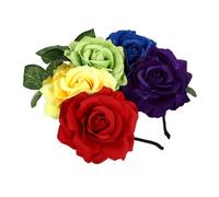 COLLBATH Diadema de Flores de Simulación Halloween 1 Unidad Colorida para Mujer y Niña Fiesta Disfraz Accesorio Cabello