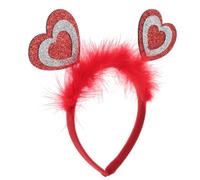 COLLBATH Elegante Diadema Con Forma De Corazón Y Penacho Para El Día De San Valentín Diadema Para Mujer Joyería Para El Cabello Aspecto Romántico