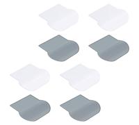 COLLBATH Elevador de Asiento de Inodoro 8 Piezas Blanco y Gris, Manija Ergonómica Antideslizante para Baño, Herramienta sin Contacto para Levantar Tapa, Compatible Múltiples