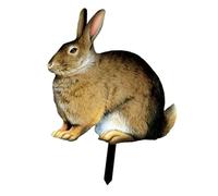 COLLBATH Estaca Decorativa de Conejo 3D para Jardín Estaca Acrílica Resistente al Agua para Césped y Patio Exterior Decoración de Jardín para Terrazas y Senderos