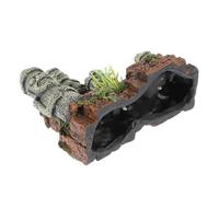 COLLBATH Estatuas De Resina Decoración De Acuarios Estatuas Moai Adornos De Diseño De Plantas Ideal como