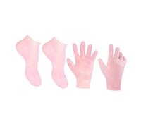 COLLBATH Exfoliante Hidratante de Calcetines y Guantes para Cuidado de Pies Secos y Callos Suave Elástico y Cómodo Talla Xl Color Rosa para Seca y Agrietada