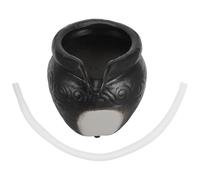 COLLBATH Fuente Decorativa de Cerámica para Patio Jarra Abierta y Agua Circulante Tarro Vintage para Jardín y Terraza Decoración Acuática para Exteriores Conexión para Tubo 8 MM