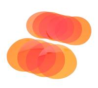 COLLBATH Geles de iluminación fotográfica Naranjas Adhesivos 20 Discos Circulares 74 mm para Uso en iluminación Ambiental y montajes escénicos con fácil aplicación