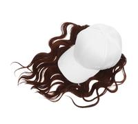 COLLBATH Gorra de Béisbol con Peluca Rizada Sintética para Mujer Volumen Realista Diseño Ligero y Compacto para Actividades al Aire y Estilo Diario