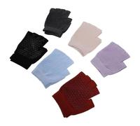 COLLBATH Guantes de Entrenamiento sin Dedos Antideslizantes Pack 6 Pares para Fitness y Levantamiento de Pesas para Mujer y Hombre de Algodón