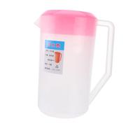 COLLBATH Jarra de Agua Plástica con Tapa Hermética Resistente Calor y Frío Capacidad Jarra Medidora para Bebidas y Contenedor Seguro para Uso Alimentario Rosa