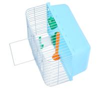 COLLBATH Jaula para Perchas Plato De Comida Jaula Portátil para Mascotas Pequeñas para Loros Agapornis Fácil De Transportar Y Almacenar