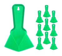 COLLBATH Juego de 10 Llanas para Esquinas Interiores y Exteriores de Paneles de Yeso Llana Pequeña de Plástico Verde para Bordes de Concreto Herramienta para Forma a Esquinas