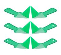 COLLBATH Juego de 6 Llanas de Plástico para Enlucido de Esquinas Interiores y Exteriores Herramienta Ligera para Acabado de Masilla Paneles de Yeso Raspador Ergonómico Verde Uso