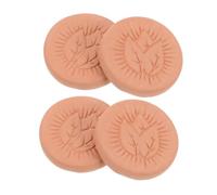 COLLBATH Juego de Humidificadores de Arcilla 4 Piezas Hoja Humectante para Cigarros 3,7 Cm Diámetro Control de Humedad Bidireccional para Humidor y Viaje