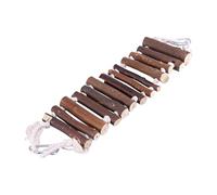 COLLBATH Juguete De Puente Colgante De Troncos para Loros Escalera De Madera Cuerda Fuerte Plegable Ideal para