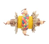 COLLBATH Juguete para Masticar Loros para Pájaros Diseño De Hojas De Palma De Lufa Juguete Molar para Pájaros Accesorio para Jaula De Pájaros para Pájaros Domésticos