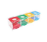 COLLBATH Juguetes De Búsqueda De Alimentos para Jaulas De Pájaros Caja De Entrenamiento para Loros Brillantes Desarrollo De Inteligencia Fácil De Limpiar Color