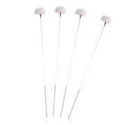 COLLBATH Limpiador de Oídos Profesional Color Aleatorio Blanco 4 Piezas de Metal y Pluma White para Limpiar el Canal Auditivo y Eliminar Cerumen de Forma Segura