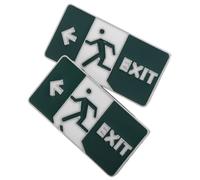 COLLBATH Lindo Letrero De Salida Navideño Con Esmalte Que Brilla En La Oscuridad Divertido Para Hombre Corriendo Para Decoración De Bolso De Mujer