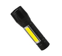 COLLBATH Linterna de Mano Portátil USB 3w Aluminio Ajustable Luz Lateral Cob Linterna de Alto Brillo para Exteriores Camping y Senderismo Recargable Cable USB en Estuche Obsequio