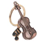 COLLBATH Llavero de Violín Vintage Pequeño Símbolo Musical Negro, Aleación de Zinc Resistente, Accesorio Ligero para Amantes Música, Obsequio Original para Mochilas y Bolsos, Paquete