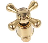 COLLBATH Manija de Grifo Estilo Victoriano de Latón y Acero Inoxidable, Cabezal en Cruz 1/2 para Agua Fría y Caliente, Repuesto Compatible Grifos de Cocina y Lavabo Basinath, Juego