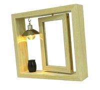 COLLBATH Marco de Fotos de Recuerdo con Urna Marco Conmemorativo Giratorio para Mascotas Marco de Fotos con Urna Pequeña para Exhibición