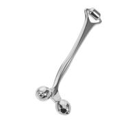 COLLBATH Masajeador Facial de Doble Cara Rodillo de Metal para Estimular la Circulación y Relajación del Rostro y Cuello en Rutinas de Belleza