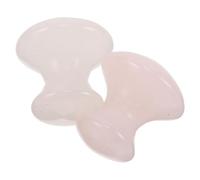 COLLBATH Masajeadores de Hongos y Cristal, Juego de 2 Herramientas Gua Sha Faciales para Masaje y Modelado, Piedras Naturales para Ojos, Cuello y Spa en Casa