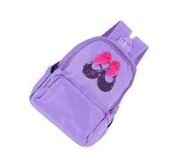 COLLBATH Mochila para Niñas Bolsa De Baile Patrón De Ballet Lona Mochila Escolar Ligera Transpirable