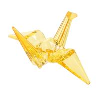 COLLBATH Modelo de Grulla de Origami Acrílica Transparente Grande, Decoración 3D para Cumpleaños Infantiles, Adorno Minimalista de Pájaro de Papel Naranja y Rojo, Estatua Acrílica