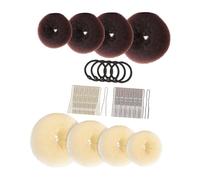 COLLBATH Moldeador de Moños Donut para Mujer 8 Piezas 40 Horquillas en U y 5 Gomas Herramienta para Peinar Cabello en Fiestas y Uso Diario