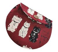 COLLBATH Monedero con Forma De Gato Japonés para Mujer Monedero Estuche para Guardar Llaves Hermoso Bolso para Artículos Diversos
