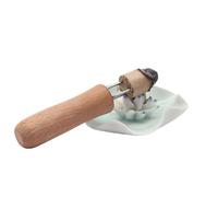 COLLBATH Moxa Acero Piezas Madera de Extensor 2 Mango en Rollo Completo y Inoxidable, Herramienta Portátil Uso Terapia de Moxibustión