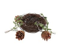 COLLBATH Nido De Ratán para Pájaros Percha para Loros Columpio para Cría De Loros Nido para Pájaros Percha Grande Natural para Nidos para Mascotas Pequeñas Jaulas para