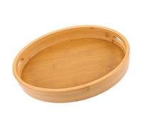 COLLBATH Paleta De Madera Ovalada para Servir Té Aperitivos y Postres Bandeja De Madera con Asas Huecas para Fiestas y Reuniones Bandeja para Servir Pan y Comida