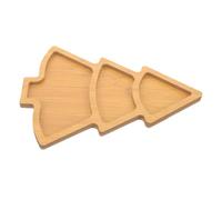 COLLBATH Paletas De Madera Plato De Madera Forma De Árbol De Navidad Plato De Comida Navideña para Servir Frutas y Aperitivos para Fiestas De Navidad El Hogar o Restaurante