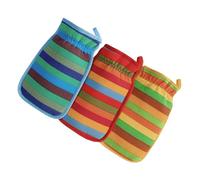 COLLBATH Paquete de 3 Manoplas Exfoliantes para Baño Esponja de Ducha Guante Exfoliante Lados Suaves Y Ásperos para Una Purificación Profunda de La Piel