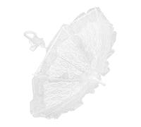 COLLBATH Paraguas de Novia de Encaje Vintage Bordado Artesanal Accesorio para Fotos de Boda Sombrilla de Algodón de Encaje de Tamaño Pequeño para Mujer