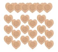 COLLBATH Parche Adhesivo de Aceite de Ricino para Vientre 50 Unidades, Forma de Corazón, Tela No Tejida Transpirable, Almohadilla de Algodón Orgánico, Desechable y Antifugas, para