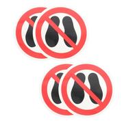 COLLBATH Pegatinas de advertencia de precaución no pisar 4 piezas vinilo adhesivo visible para protección de superficies en oficina y supermercados