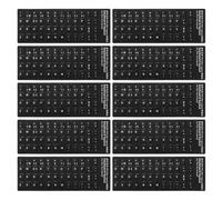 COLLBATH Pegatinas para Teclado de portátil 10 Piezas para comunicación en Idiomas y renovar la Apariencia del Teclado