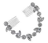 COLLBATH Peina de Pelo Girasol con Rhinestones y Cadena Accesorio para Mujeres Bodas y Ocasiones Especiales