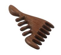 COLLBATH Peine de Masaje de Sándalo Natural para Cabello Rizado con Dientes Anchos, Portátil y Fácil de Usar en Casa y Oficina