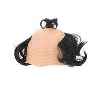 COLLBATH Peluca Calva Realista para Hombre Peluca de Abuelo para Cosplay y Halloween Gorra Sintética Ligera y Cómoda para Fiestas Carnaval y Disfraces Color Negro