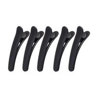 COLLBATH Pinzas de Cocodrilo Negras Pelo de Plástico Superficie Lisa que Protege el Cabello, Diseño en Forma de Punta para Uso Diario en Mujeres y Niñas