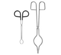 COLLBATH Pinzas para Varillas de Moxa 2 Piezas - Abrazaderas Metálicas Resistentes al Calor, Mini Pinza Pequeña y Grande para Cuidado Seguro de Moxibustión en Terapia Profesional y