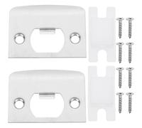 COLLBATH Placa de Cierre para Puertas Exteriores 1-5/8 Acero Inoxidable Kit de Refuerzo Tornillos 2 Compatible Marcos Madera Metal Reparación Seguridad Hogar